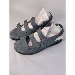 Propet  Leather Sandals Size 11 Grey Open Toe Adjustable Strap Comfortable Air C